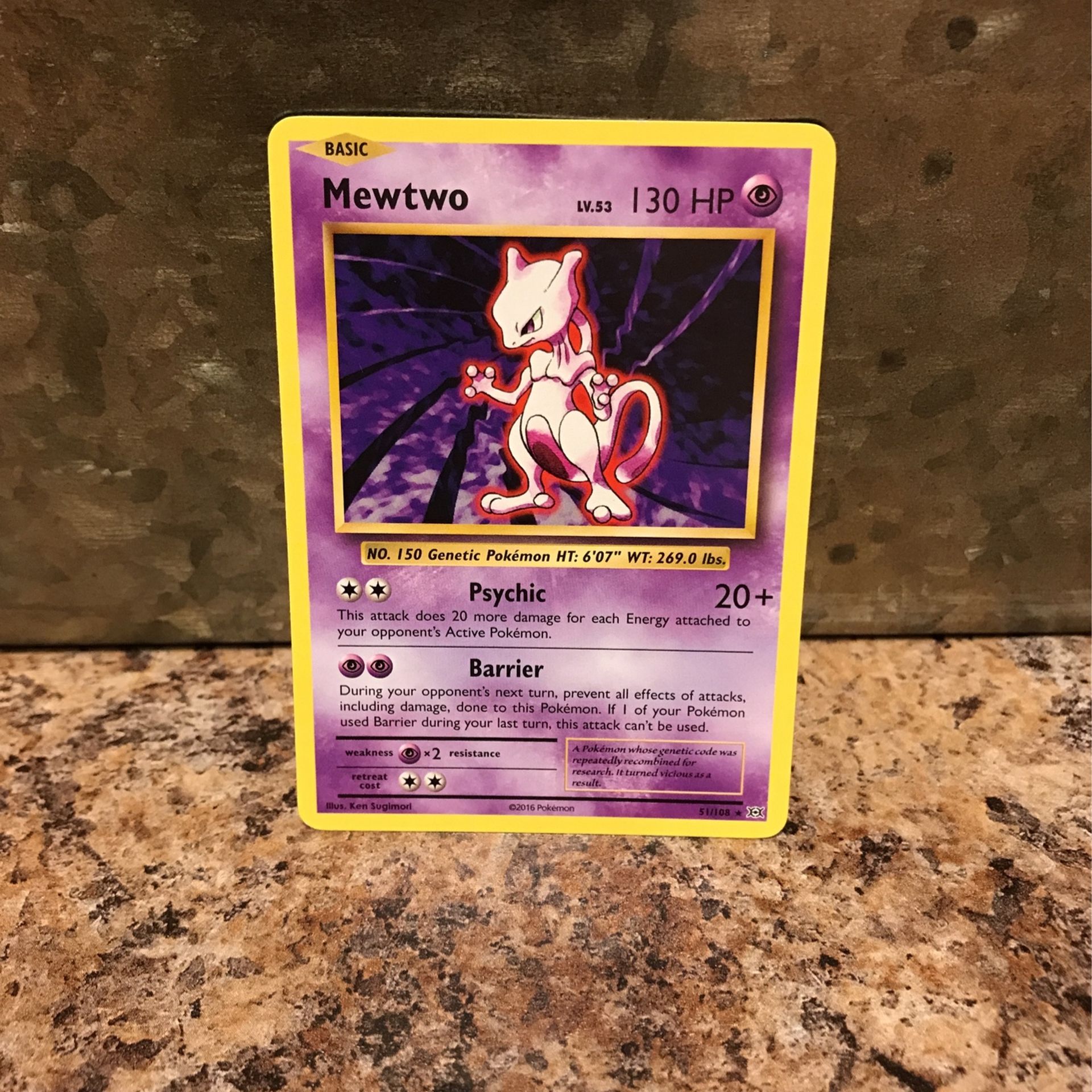 Vintage Pokémon Card-Mewtwo 130HP