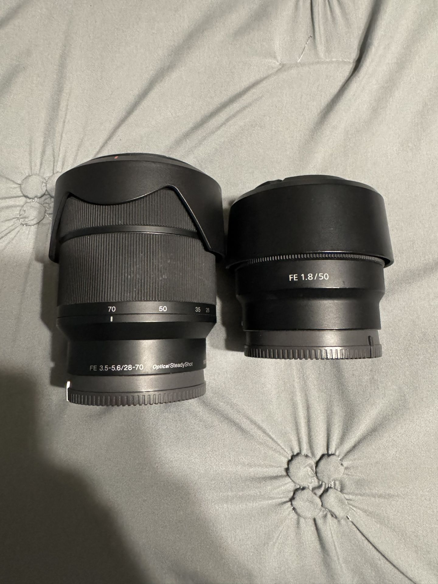 Sony 28-70mm and Sony 50mm f1.8 Lenses