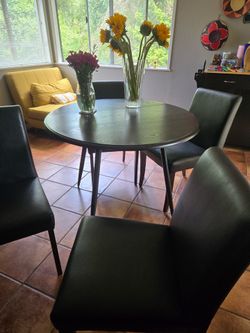 Dining room table and chairs espresso color
