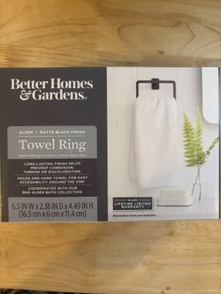 Matte Black Towel Ring - Bathroom Hardware- Brand New