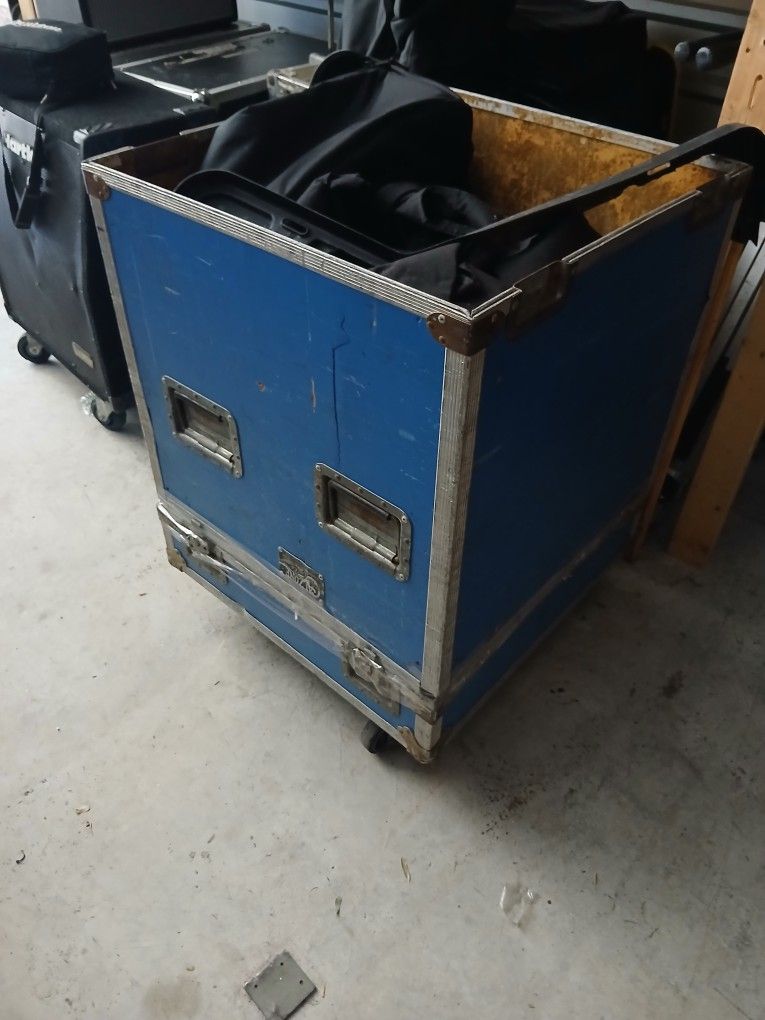 Blue Road Case With Wheels