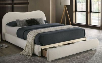 Brand New White Queen Platform Storage Bed Frame