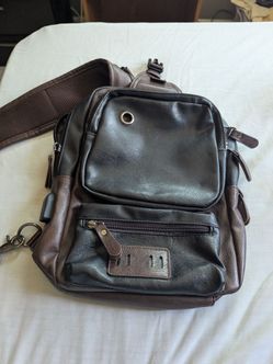 Small brown sling bag