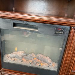 Tv stand with fireplace