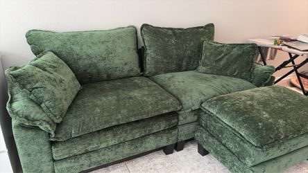 Ottoman + Sofa – Clean & Gently Used-86”-almost new