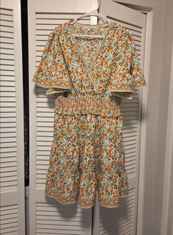 Max Studio XL Italian style dress with oranges