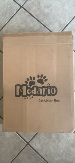 Medario Foldable Large Cat Litter (20”c16”x16” With Mat