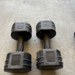 2x 7.5 Lb Dumbbells 