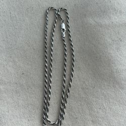 Italian Silver Rope Chain 20”