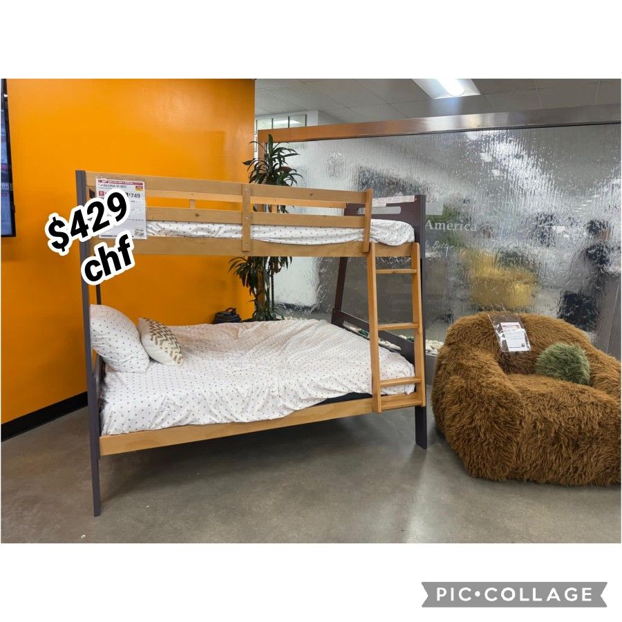 Contemporary Twin / Full Bunk Bed  - December Sale 