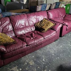 Maroon Sofa and Chair Set 