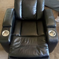 Black, Reclining Chair, Plug-in