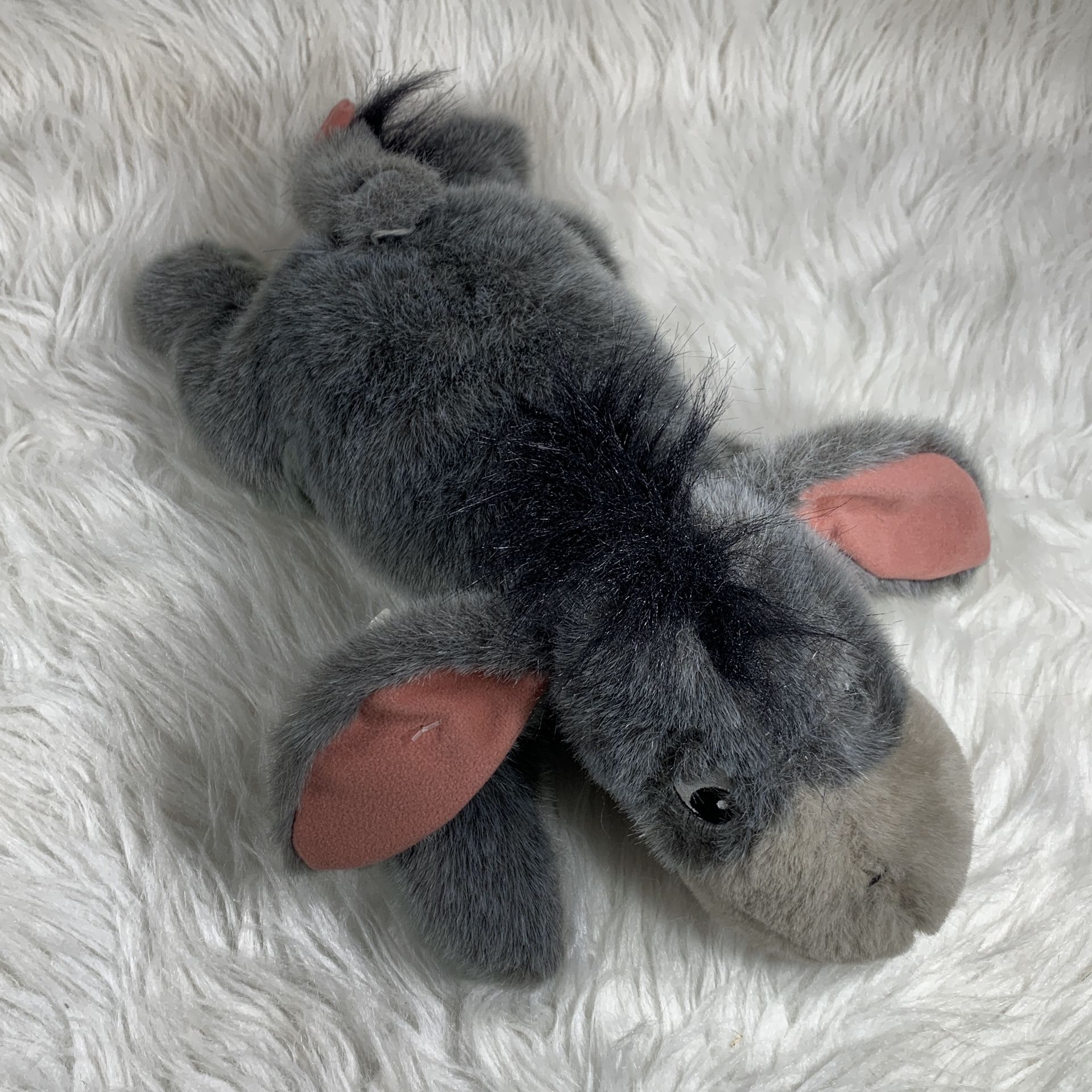 Disney Store Exclusive Plush Eeyore 14” Laying Down Detachable Tail NWT