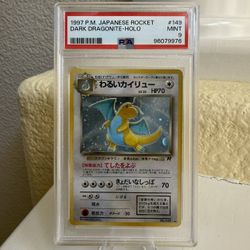 1997 POKEMON JPN ROCKET #149 DARK DRAGONITE-HOLO PSA 9