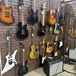 Guitars Bases Amps.  10% Off For Guitar And Amp