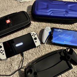 Nintendo Switch Oled And White PlayStation Portal 