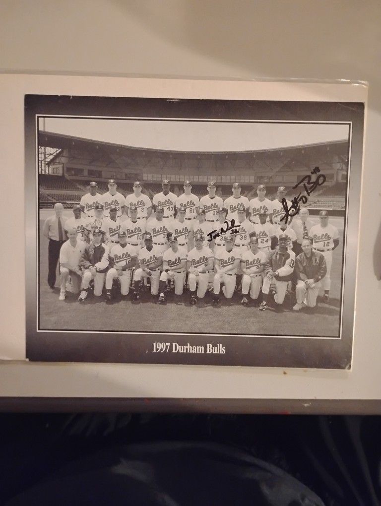 1997  Durham Bulls Baseball Team 2 Autographes