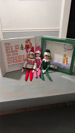 Elf on the Shelf (Three!) and one book