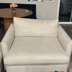 Crate And Barrel Lounge Deep 49" Chair and a Half