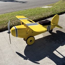 Pottery Barn Kids Yellow Airplane Ride On