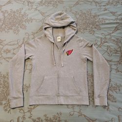 Victoria's Secret PINK NFL AZ Cardinal's Full Zip Hoodie Gray Red Size Medium