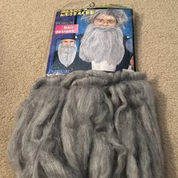 Halloween gray Beard/ mustache 