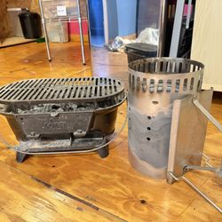 Hibachi Bbq Grill, Fire starter And Free Charcoal