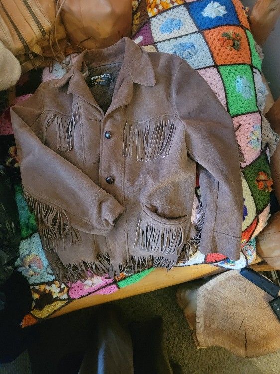 Lot Of Mens Vintage Suede Leather Cowboy Jackets OBO