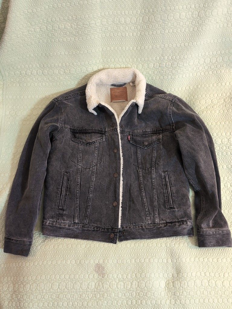 Levi's  Original Premium Trucker Denim Jacket Sherpa Lined Brand New