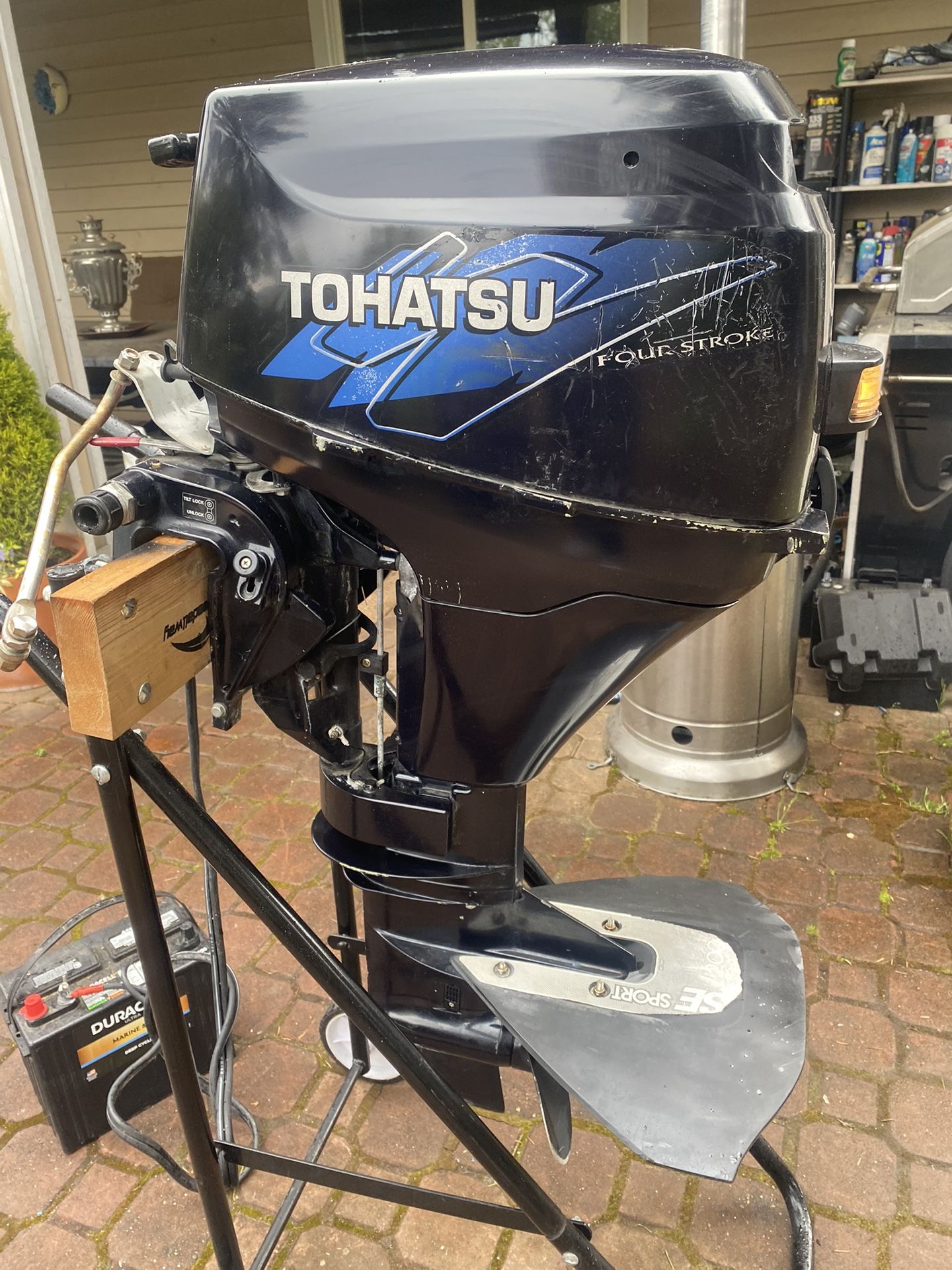 9.8 Hp Tohatsu Outboard Motor 4stroke Short Shaft Electric Start, Remote Control 