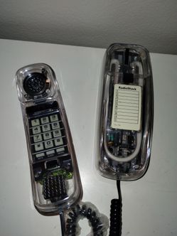 RadioShack 43-861 Clear Phone Push Button TouchTone Corded Telephone Vtg 80s 90s