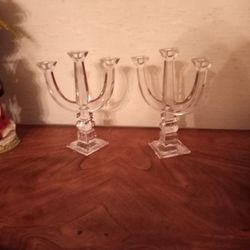 Set Of 2 , 3 Candelabras.