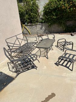 Metal furniture patio set 6 pc