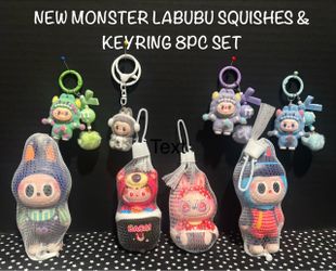 NEW LABUBU SQUISHYS & KEYRING THE MONSTERS 8PC SET CONFIRMED