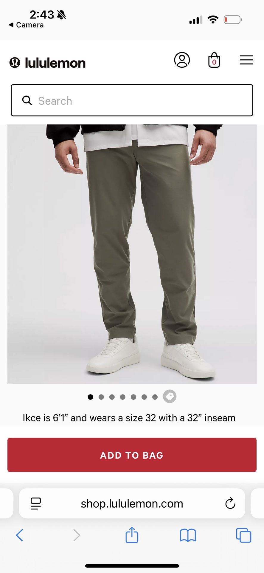 Lulu Lemon Men’s Pants NEW With Tags Size 40