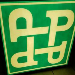 Large Metal Cased Bank Advertising Lighted Sign