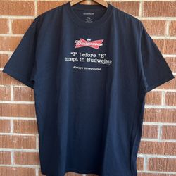 Budweiser Beer Always Exceptional 2009 Promo T-shirt