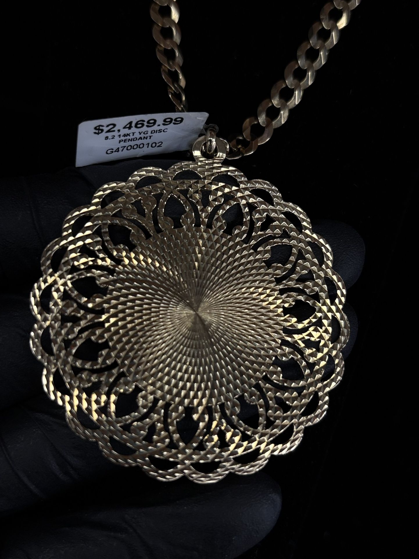 14KT Gold Disc Pendant