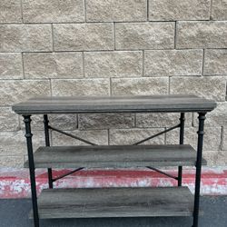 Modern Entryway Table – 3-Tier Shelving