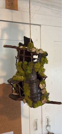 Hand made natural bark bird house