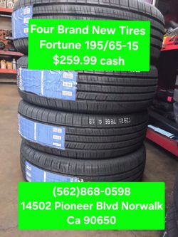Four Brand New Tires 195/65-15 Fortune $260 cash Only
