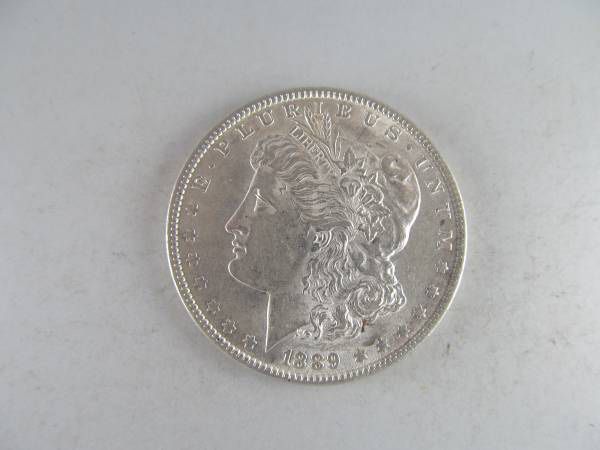 1889 Morgan Silver Dollar -- STELLAR NEAR-UNCIRCULATED COIN!