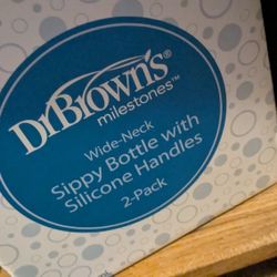NIB Dr. Brown's Milestones Hard Spout Insulated Sippy Cup with Handles 2 pack