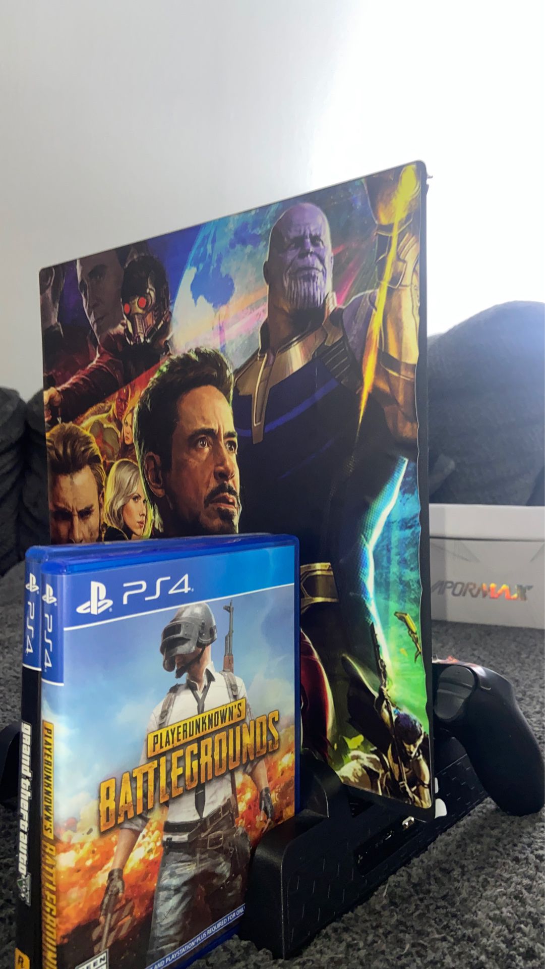 PS4 Pro TB, Vertical Stand with Dual Fans, 1 Original Controller and 2 Games “GTA 5 & PUBG”
