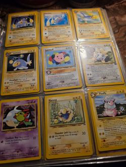 Various original Pokémon cards