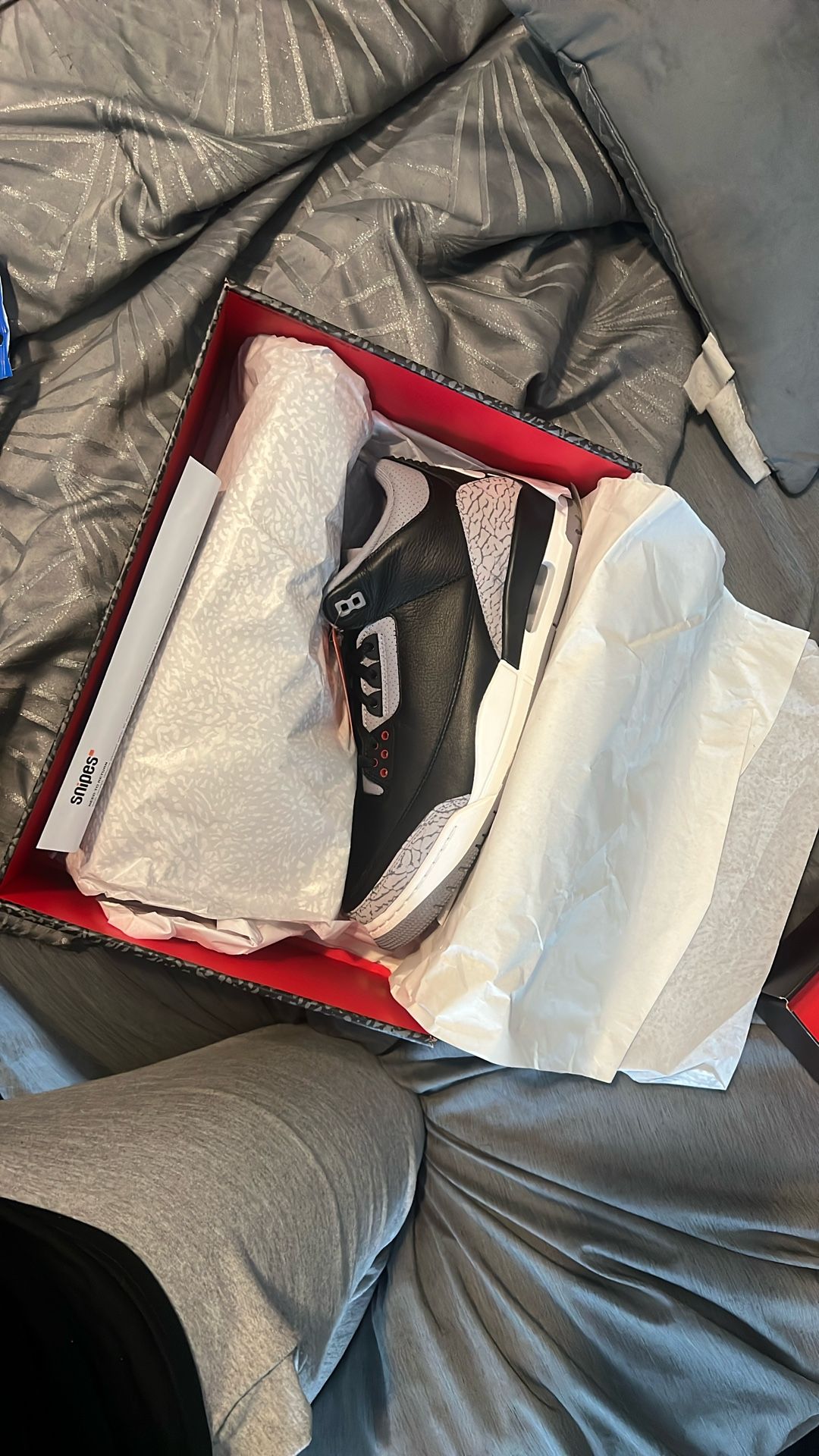Air Jordan 3 Retro Black Cement, Size 11.5