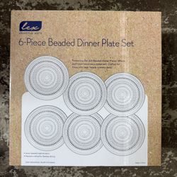 6 Piece Beaded Plate Set 