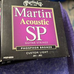 3 Set Of Martin Acoustic SP Guitar Strings 