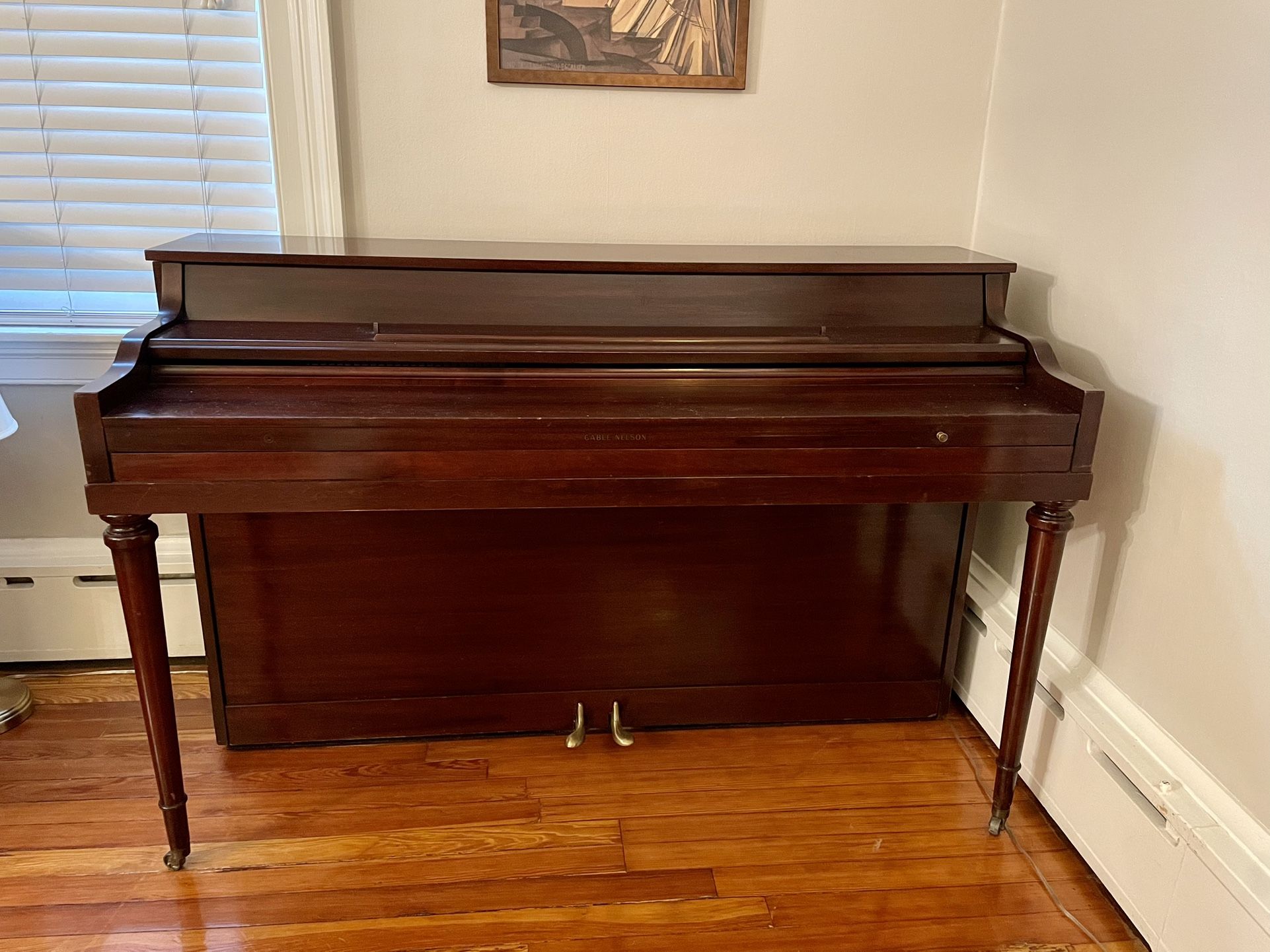 Upright Mahogany Cable Nelson Piano
