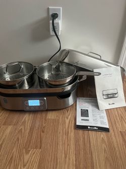 SAVE $290🔥.  STAINLESS STEEL 2 BURNER STEAMER WITH LIDS. DIGITAL 📱📱.  WAS $349 (SEE PIC 2). SALE ONLY $70 🥦🥗🥕